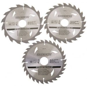 3 Lames de scie circulaire Carbure Ø 160  -  16 - 24 et 30 dents