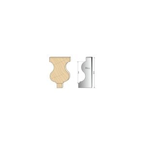 Jeu de 2 fers ZAK hauteur 100 mm 534045