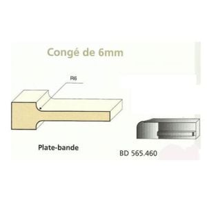 Jeu de 2 Couteaux Plates bandes CONGE 6mm - Travail par dessous - Le ravageur BD565460