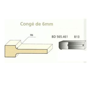 Jeu de 2 Couteaux Plates bandes CONGE 6mm - Travail par dessus - Le ravageur BD565461