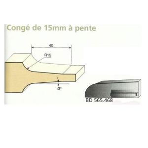 Jeu de 2 Couteaux Plates bandes CONGE 15mm - Travail par dessous - Le ravageur BD565468