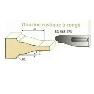 Jeu de 2 Couteaux Plates bandes DOUCINE RUSTIQUE CONGE - Travail par dessus - Le ravageur BD565473