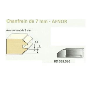 Jeu de 2 Couteaux CHANFREIN 7mm - Travail par dessous - Le ravageur BD565520