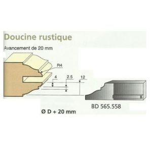Jeu de 2 Couteaux DOUCINE RUSTIQUE - Travail par dessous - Le ravageur BD565558