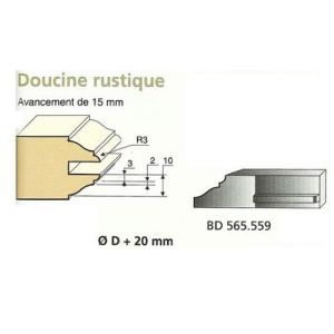 Jeu de 2 Couteaux DOUCINE RUSTIQUE - Travail par dessous - Le ravageur BD565559