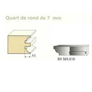 Jeu de 2 Couteaux Contre-profil QUART DE ROND 7mm - Travail par dessous - Le ravageur BD565610