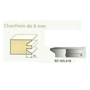 Jeu de 2 Couteaux Contre-profil CHANFREIN de 6mm - Travail par dessous - Le ravageur BD565618