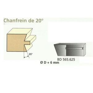 Jeu de 2 Couteaux CHANFREIN 20° - Travail par dessus - Le ravageur BD565625