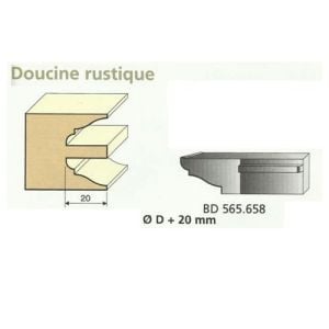 Jeu de 2 Couteaux Contre-profil DOUCINE RUSTIQUE - Travail par dessous - Le ravageur BD565658