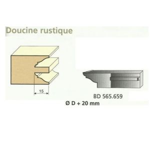 Jeu de 2 Couteaux Contre-profil DOUCINE RUSTIQUE - Travail par dessous - Le ravageur BD565659