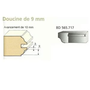 Jeu de 2 Couteaux DOUCINE 9mm - Travail par dessus - Le ravageur BD565717
