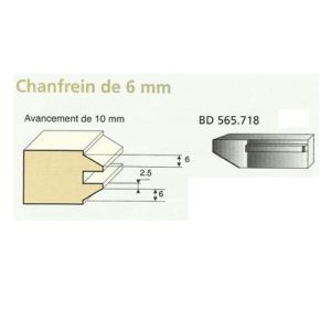 Jeu de 2 Couteaux CHANFREIN 6mm - Travail par dessus - Le ravageur BD565718