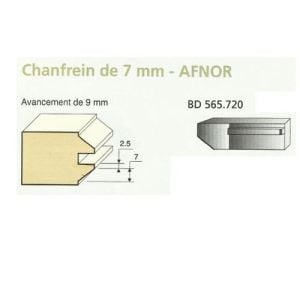 Jeu de 2 Couteaux CHANFREIN 7mm - Travail par dessus - Le ravageur BD565720