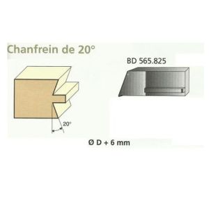 Jeu de 2 Couteaux CHANFREIN 20° - Travail par dessous - Le ravageur BD565825