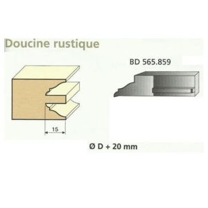 Jeu de 2 Couteaux Contre-profil DOUCINE RUSTIQUE - Travail par dessus - Le ravageur BD565859