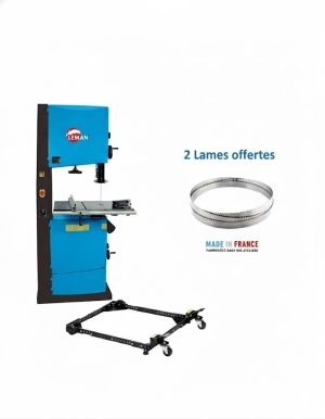 Scie à ruban Leman 355 mm kit de déplacement inclus, 2 lames offertes largeur 6/15 mm 