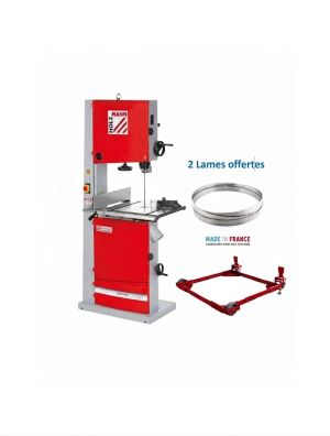 Scie à ruban Holzmann HBS470 Profi Mono kit de déplacement inclus, 2 lames offertes largeur 10/25 mm 