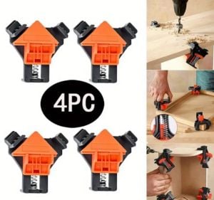 Lot de 4 pinces de serrage à 90°