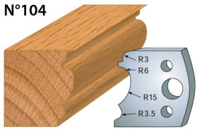 Fers de toupie hauteur 40 épaisseur 4 mm  Moulure double