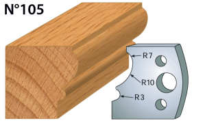 Fers de toupie hauteur 40 épaisseur 4 mm Louis XV