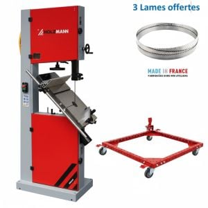 Scie à ruban Holzmann HBS450 Tri kit de déplacement inclus offert 3 lames 15/20/25 mm 