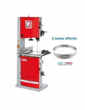 Scie à ruban Holzmann HBS470 Profi Mono, 3 lames offertes largeur 10/20/25 mm 