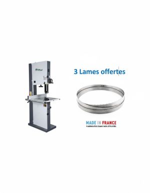 Scie à ruban Holzprofi HBS530 tri, 3 lames offertes largeur 10/20/25 mm