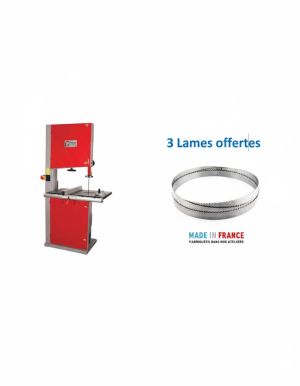 Scie à ruban Holzmann HBS610 Monophasé, 3 lames offertes largeur 10/20/25 mm