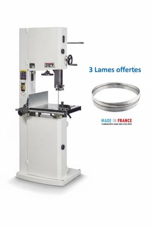 Scie à ruban Jet JWBS15 triphasé 380v, 3 lames offertes largeur 10/20/25 mm