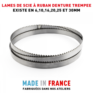 Lames de Scie à Ruban Denture Trempée SUR MESURE