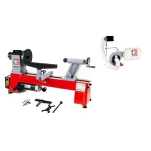 Mini tour à bois Holzmann D460FXL, Aspirateur à copeaux Holzmann ABS850DBK - 230 V inclus 