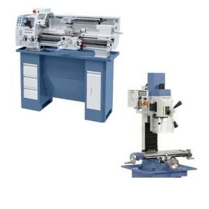 Tour à métaux Bernardo Profi 650 G / 230 V, socle et Perceuse fraiseuse Bernardo KF 25 D Vario