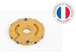 porte outil à tenonner extensible  'SANS ECLATS 'Ø150 haut. 14 à 28m/m al.30 (tenons de 55) - le jeu