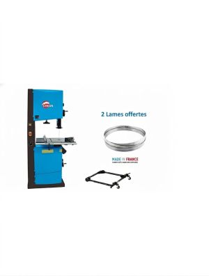 Scie à ruban Leman 470 mm tri kit de déplacement inclus, 2 lames offertes largeur 10/25 mm 