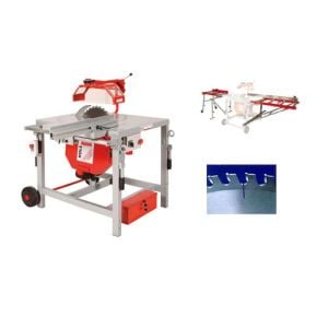 Scie Circulaire De Chantier Holzmann TS400Z - 400V comprenant lame Ø400 al.30-60 dents et rallonge de table