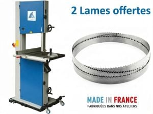 Scie à ruban Jean l'Ebéniste BS480 monophasée, 2 lames offertes largeur 10/25 mm 