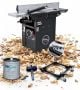 Dégauchisseuse raboteuse Holzprofi MAKER DR250 arbre hélicoïdal kit de déplacement, rallonge de table, clé dynamométrique et glisse bois